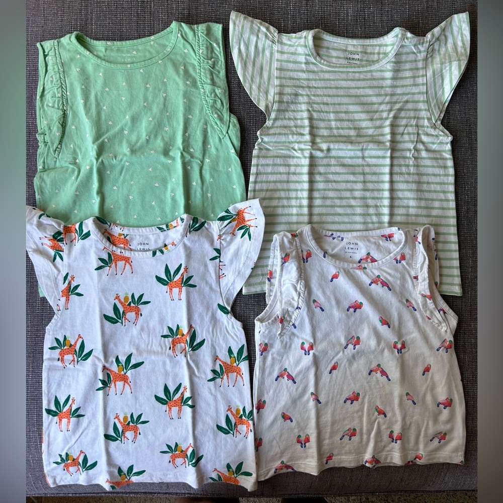 4  X T Shirts (European Brand) 6 Years